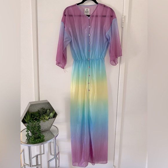 UNIF Dresses Unif Dream Dress Rainbow Ombr Maxi Dress Poshmark